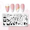 6*12CM Nail Stamping Plate Round Rectangle Leopard Stainless Steel Nail Art Image Stamp Stencils