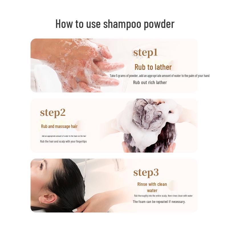 Herbal Shampoo Powder with Soap Nut & Arborvitae Leaf for Hair Care