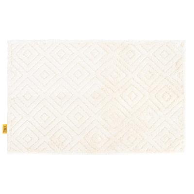 OKA Dry & Easy Pure Bath Mat, Approx. 60cm X 90cm, Ivory. Large Size Bath Mat, Stylish for
