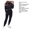 Women's 2 Piece Outfits Long Sleeve Pullover Crop Top And Drawstring Sweatpants Set Fall Lounge Sweatsuit Set