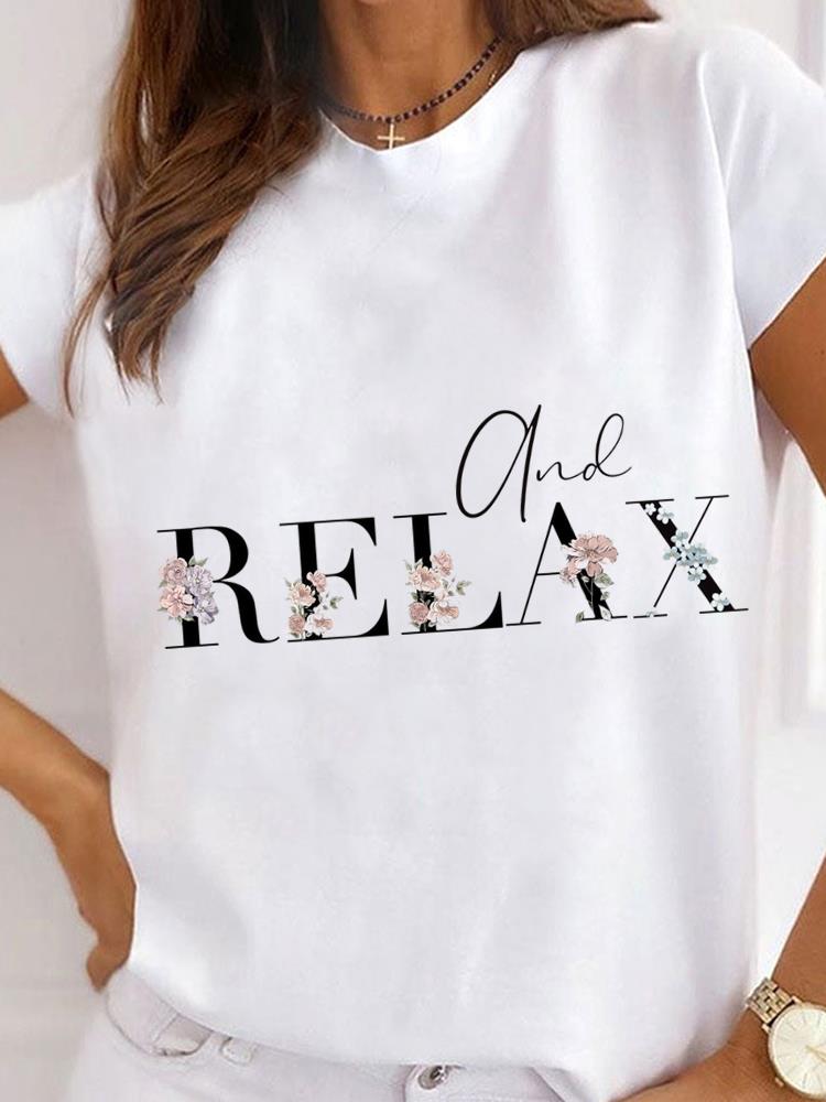 

(Азиатский размер) милый любовный стиль Одежда Рубашка Женская С принтом Леди Повседневная Короткий рукав Футболка Топ Мода Женская Графические футболки 3XL