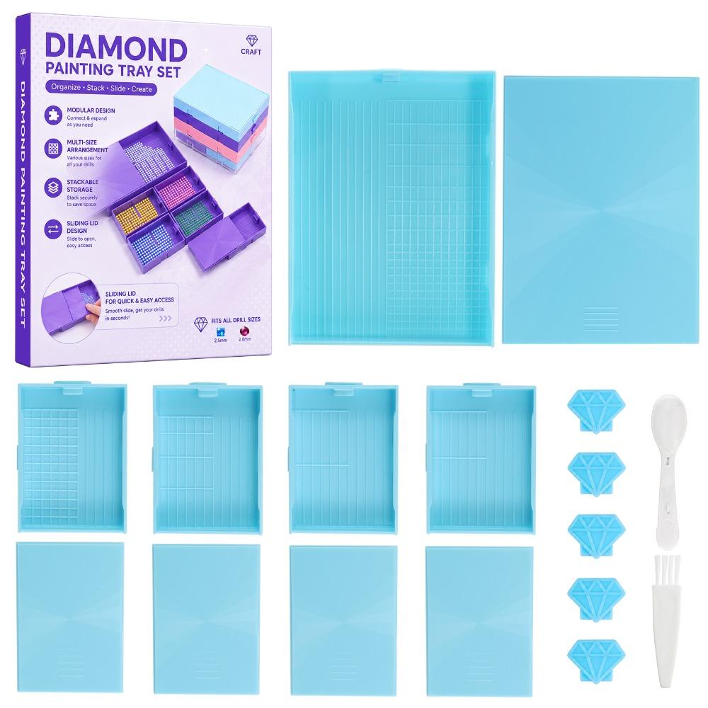 Multi-grid Diamond Sorting Tray Anti-spill Diamond Sorting Plate New Drill Storage Box Art Lovers