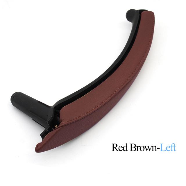 Upgraded Car Left Right Passenger Door Pull Handle with Leather Cover Trim Replacement For BMW X5 X6 E70 E71 E72 2007-2013
