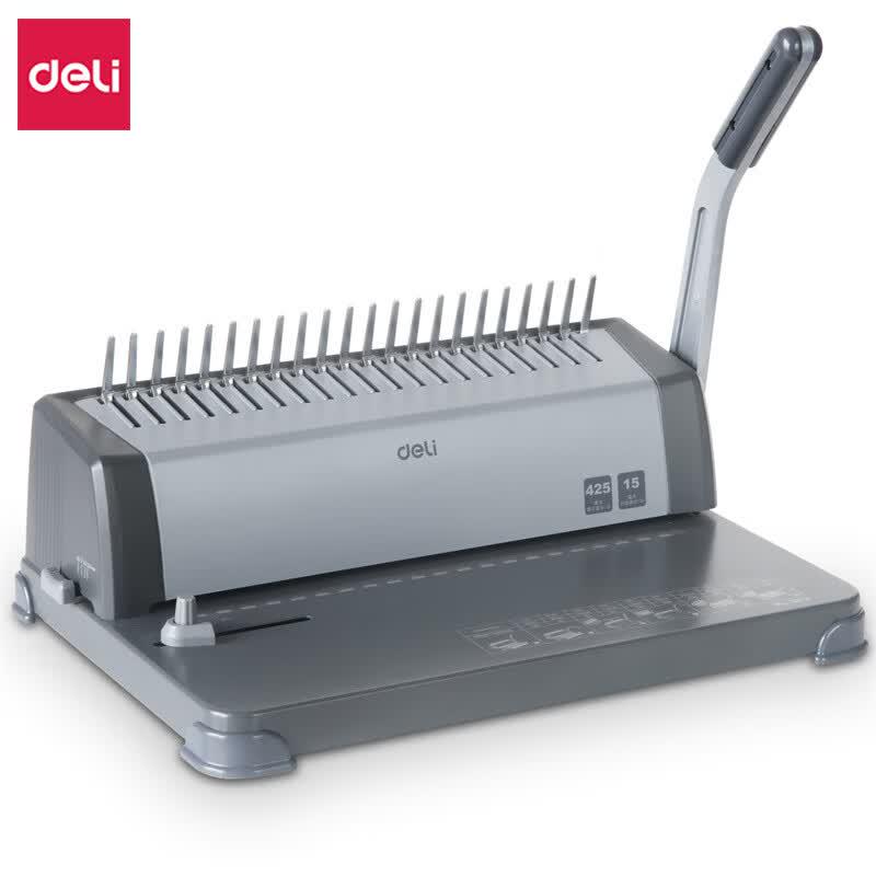 Deli 21-Hole Effort-Saving Comb Binding Machine CN plug (adapter included)