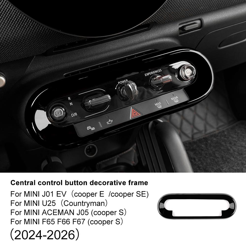 

For MINI J01 U25 Countryman J05 Aceman Cooper S E SE F65 F66 F67 Car Central Control Knob Panel Shell Interior Decoration Cover 2024 2025 2026 чёрный