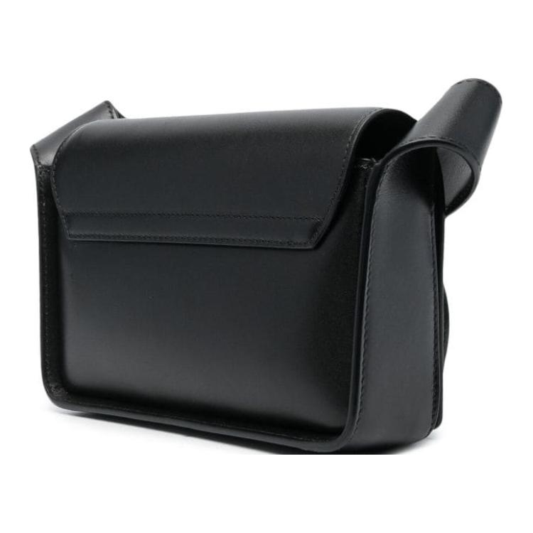 Jil Sander Logo Embossed Calfskin Crossbody Shoulder Bag Small Women bags Black J07WG0006P5433001