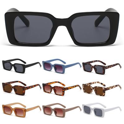 UV400 Small Frame Gradient Shades Square Sunglasses Leopard Sun Glasses Rectangle