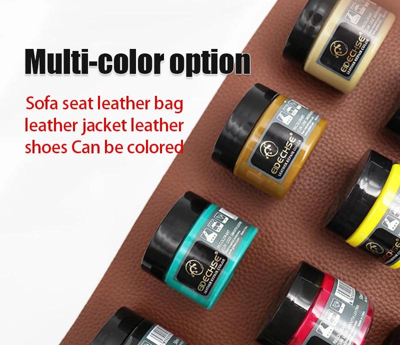 50ml Car Leather Paint Seat Care Liquid For Auto Leather Refurbish Repair Tool For Shoe Sofa Coats Holes Scratch Crack 20 Colors