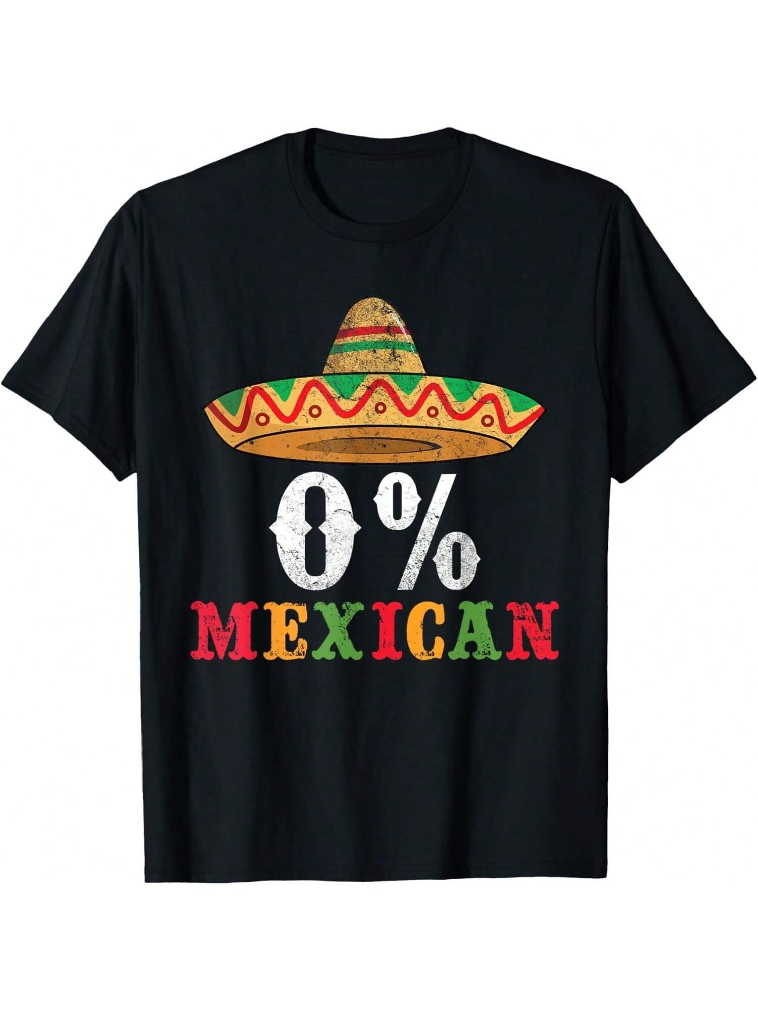 0% Mexican Cinco De Mayo Fiesta Sombrero Funny 0 Percent T-Shirt S разноцветный