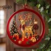 Seasonal Hanging Ornaments for Holidays 2D Flat Acrylic Christmas Ornaments, Decorative Holiday Tree Decorations Lightweight Decor Festivals