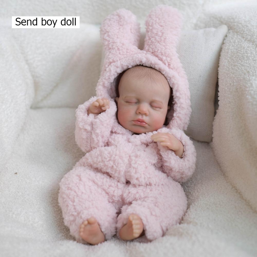 

12-дюймовая мягкая твердая силиконовая кукла-симуляция LOULOU в розовом плюшевом ромпере, живая девочка-младенец, моющаяся, можно купать, кукла-реборн для ребенка, подарок на день рождения boy doll