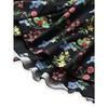 Mini Dress with A Square Neckline, Open Back and Puff Sleeves In A Floral Print
