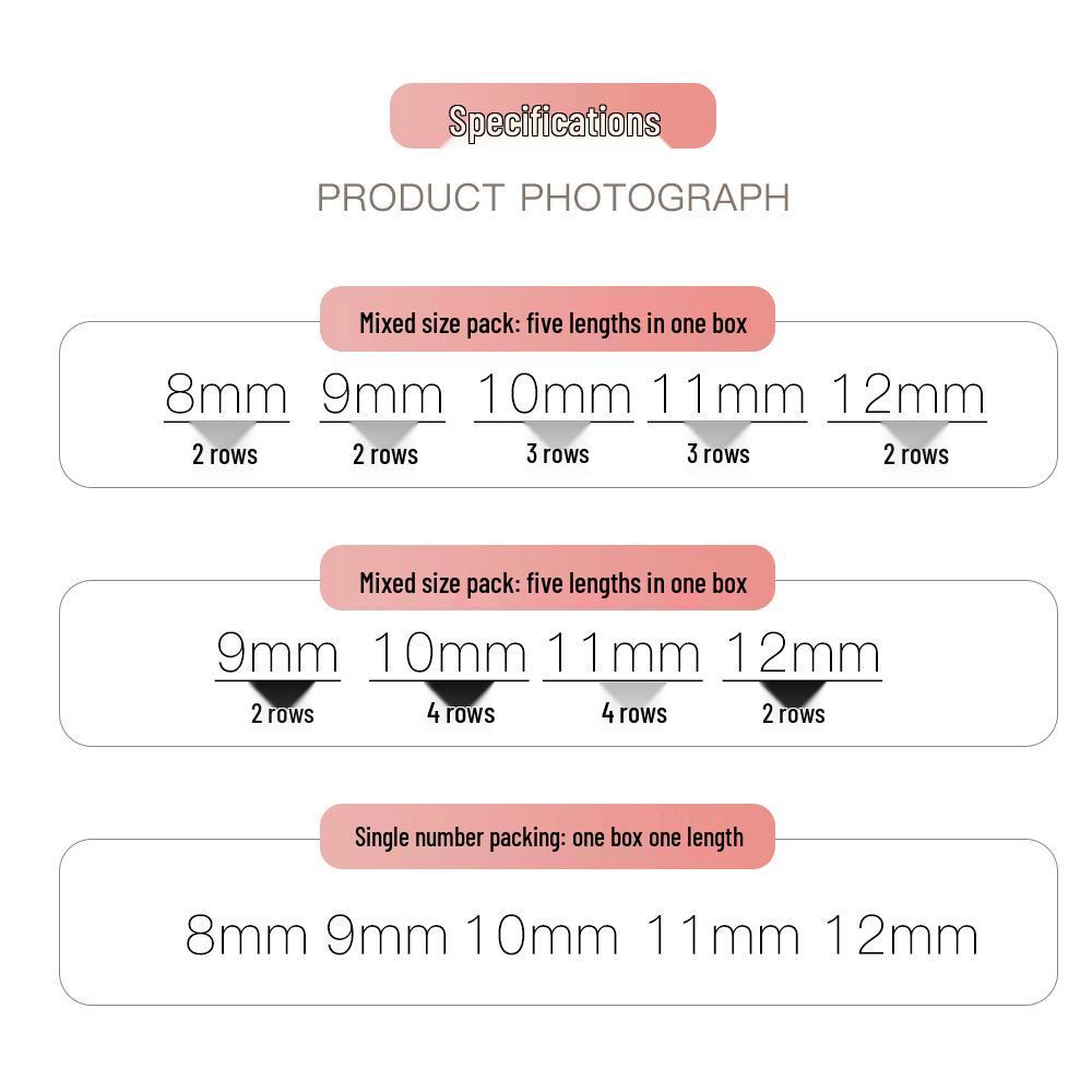 If Flowers Become Immortal: Y-Shaped Grafted Baby Curl Natural Eyelashes 0.07