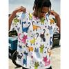 Men's Plus Size T-shirt with National Flag Animal Style 3D Printed O Neck Short Sleeved Casual Short Sleeved Tops
