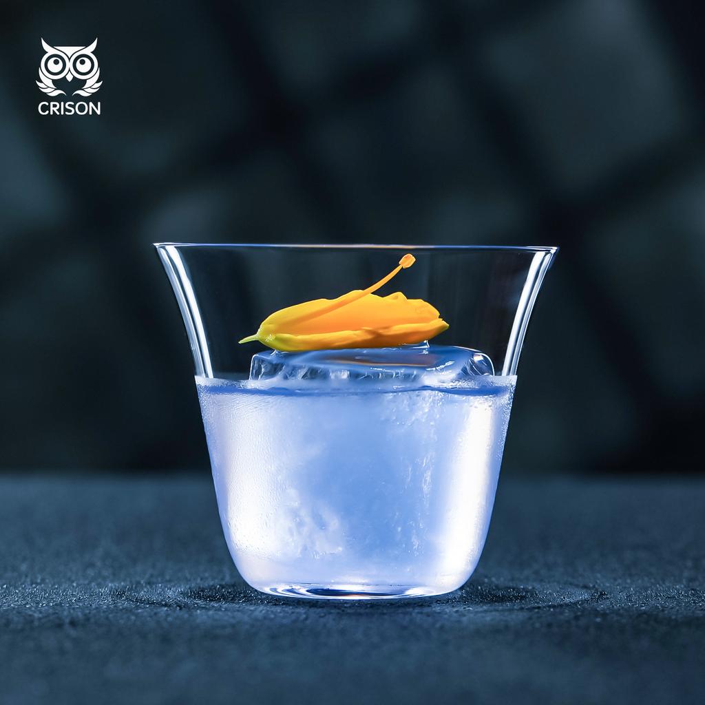 WK5105 CRISON Japanese Thin Crystal Glass cup/Whisky Cocktail drinkware/Old Fashioned Glass 280ml