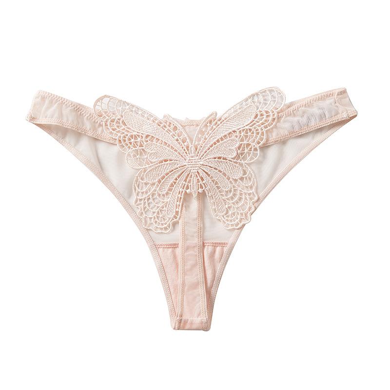 

Lady Summer Sexy Big Bow Lace Without Trace Low Waist Thong Underwear L тілесний