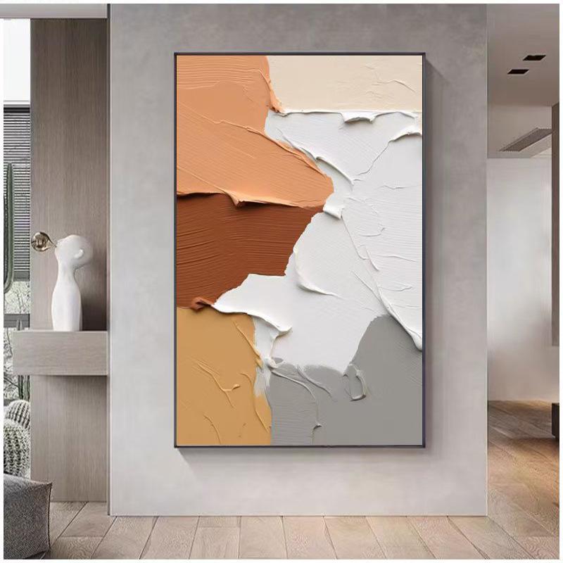 Colorful Abstract Oil Canvas Wall Art for Living Room & Bedroom - Frameless