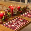 1/4pcs Linen Christmas Placemats Tableware Mat Christmas Decorations For Home Kitchen 2025 Xmas Navidad Noel NewYear Table Decor
