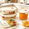 Jingshuo Large-Capacity Three-Compartment Borosilicate Glass Lunch Box