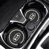 2026 Heißer Autoaufkleber 2 Stück Auto-Getränkeuntersetzer Silikon-Wassernapfschlitz Anti-Rutsch-Matte PVC-Pads für Kia Sportage Rio 3 Soul Picanto Cerato N