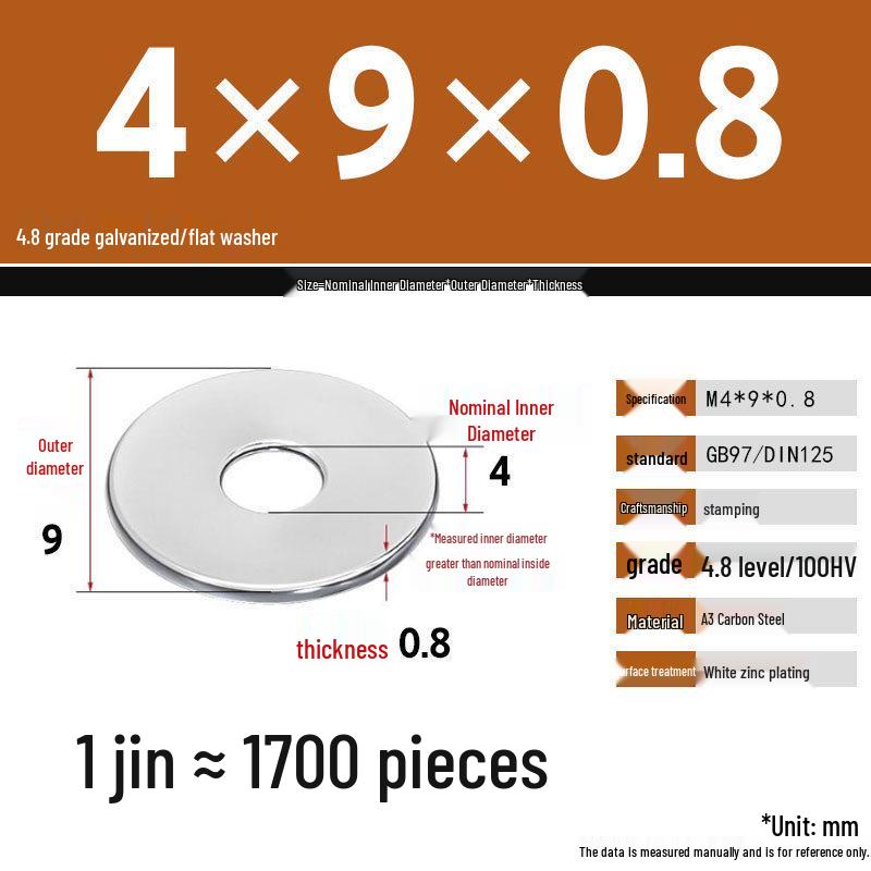 Galvanized Extra Large Thickened Metal Flat Washer (M6-M16)