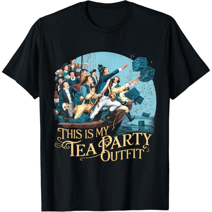 

Tea Party Funny Outfit Funny Historian History Boston T-Shirt XXXXXL чорний