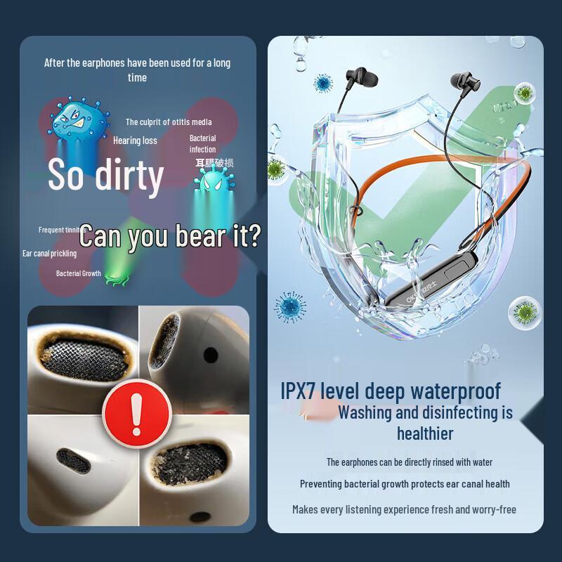 OAKS A30 Neckband Bluetooth Earphones