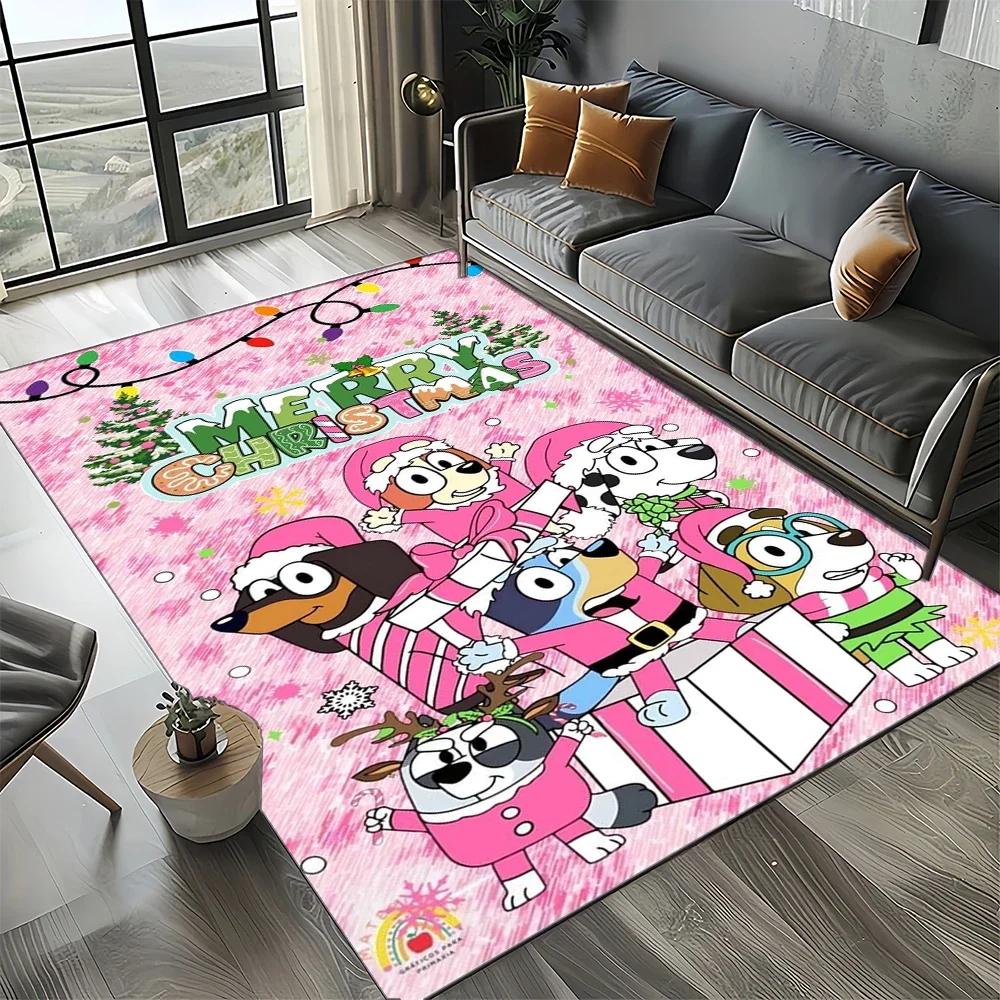 

2025 New Style Bluey Family Cartoon Dog Carpet Rug for Living Room Bedroom Home Sofa Decoration,Kids Play Non-slip Floor Mat 40x60cm( 15x23in )