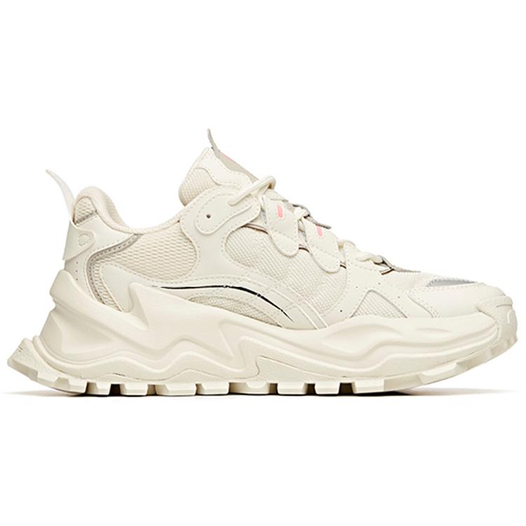 New ANTA Hot Chunky Sneakers Women's Low top Light Beige White 922028881-1