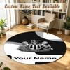 Round Rug Custom NameNewcastle United FC Pattern Non Slip Carpet Home Floor Decor