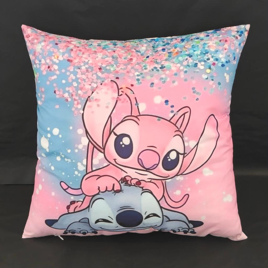 Cute Disney Lilo&Stitch Pillowcase Cartoon Anime Figure Angel Sofa Cushion Home Bedroom Decoration Kawaii Birthday GiftsA,