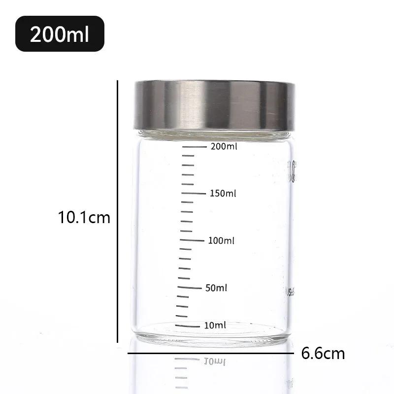 High Borosilicate Glass Bottle Coffee Cup Leak-proof Brewing Wine Bottle with Scale High Temperature Resistance Liquid Container