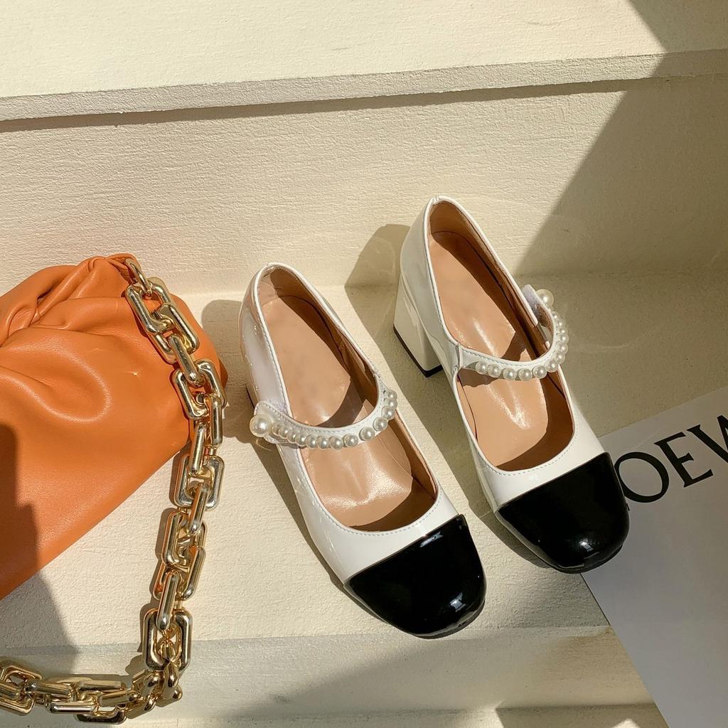 2025 Spring and Summer New French Small Fragrant Single Shoes Women's Fashion Versatile and Beautiful Retro Mary Jane Shoes Women's Shoes