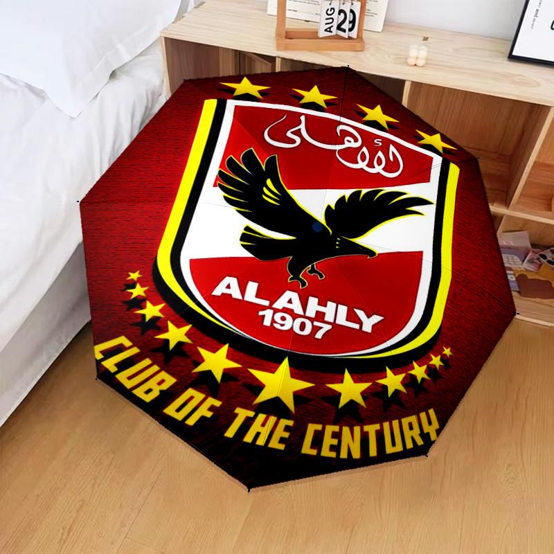 1PC Al Ahly FC Printed Umbrella Folding umbrella, automatic umbrella 8-Frame for Travel, camping Fan gifts Christmas Gifts