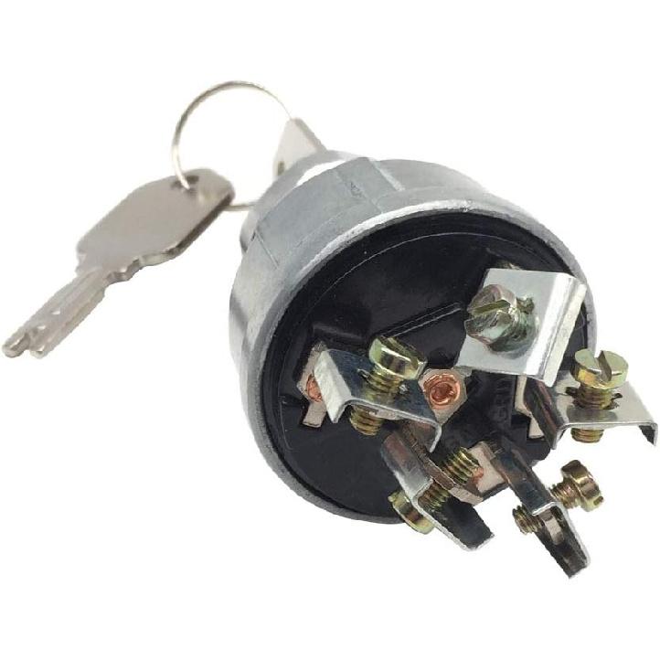 272041 Ignition Switch for Hyster 2394129 Clark D147482 Daewoo Forklift 108066, Silver, Ignition, Manual