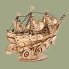 (2pcs)3D Puzzle Diy Wooden Toy Assembly Model Adult Birthday Halloween Christmas Gift