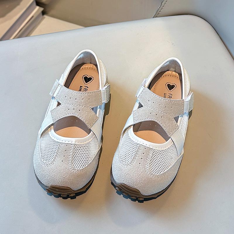 Kids Casual Shoes Mesh Breathable Soild Color Girls Tennis Shoes Hook&loop 2025 New Children Sports Shoes Non-slip Soft Sole