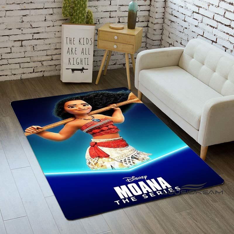 The new Moana-themed comedy adventure room mat is washable and non-slip, suitable for living room sofas, kitchens, and other are