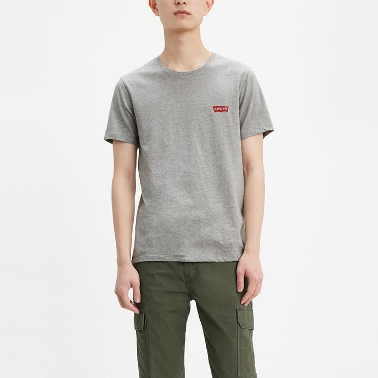 Футболка Levis Crew Neck из хлопка с коротким рукавом, 2 шт. в упаковке, мужские топы, серо-белые 79681-0001