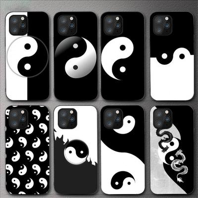 Husa telefon Yin Yang alb negru pentru Iphone 11 12 Mini 13 14 Pro Xs Max X 8 7 6s Plus 5 Se Xr Shell