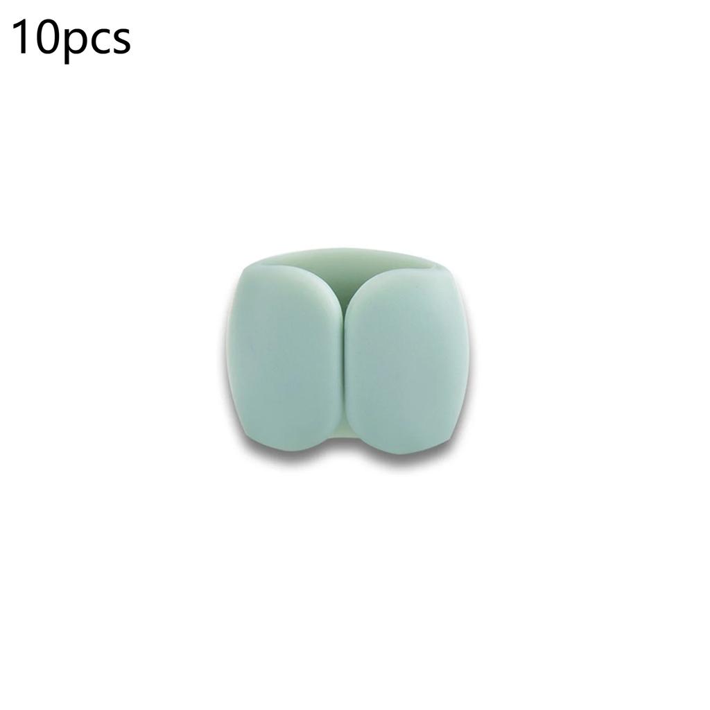Cable Organizer Colorful Plastic Buckle Travel Wire Clip Compact Reusable Cable Winder Stylish Portable Charging Cord Management