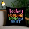 Morning Noon Cushion Cover Plush Fabric Soft Double-Sided Printed Invisible Zipper Sofa Pillow Case Home Decor
