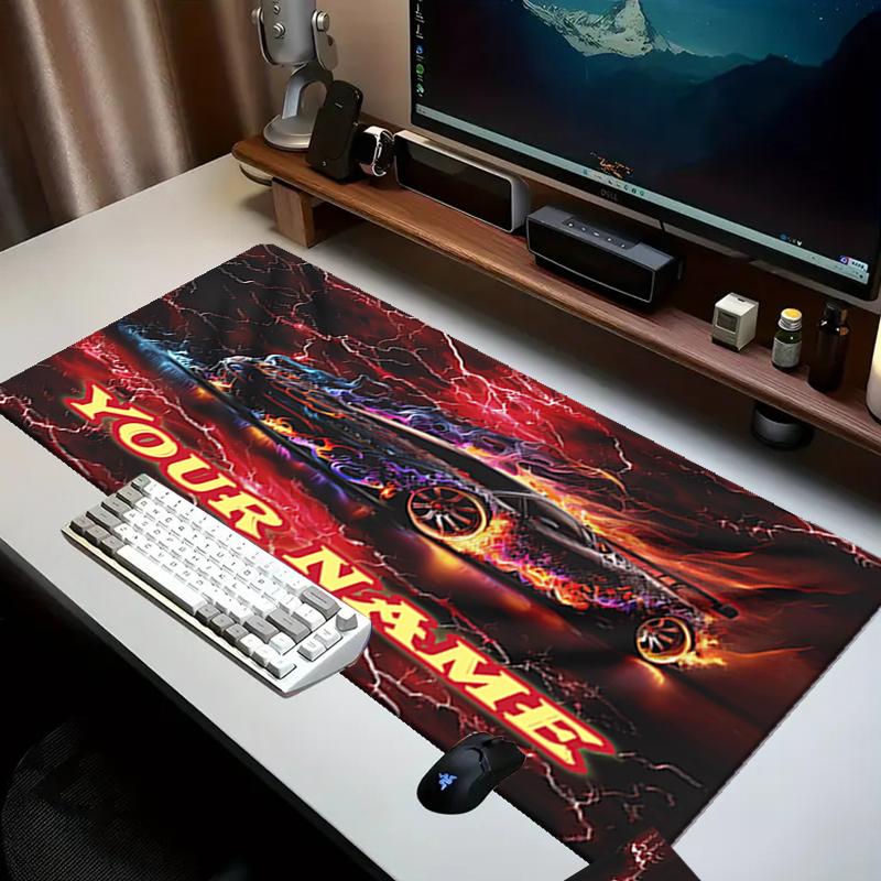 1PC Custom Name Race Car Artwork" Mouse pad, keyboard and mouse desk pad, for computer notebook Birthday Gift For Any Room Or Office