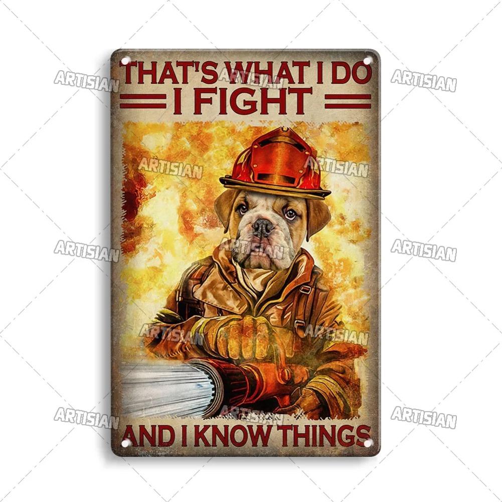 Artisan Brandweerman Blik Poster - Brandweerman Metalen Decoratief Bord, Perfect voor Bar/Pub/Garage/Man Cave Decor