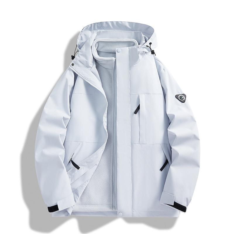 Jacket Men's and Women's Jacket Winter Outdoor Three-in-one Removable Two-piece Mountaineering Suit