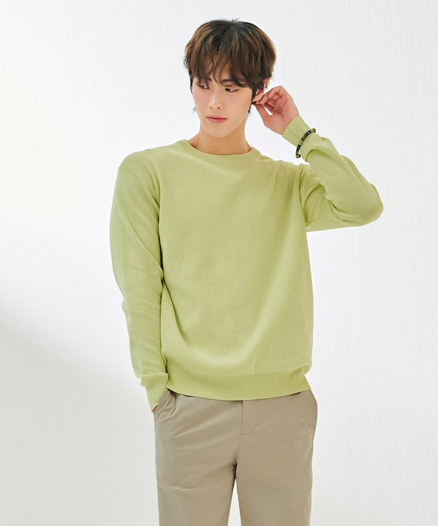 CHASECULT Men'S Modified Texture Round Sweater-Dark5211B0Y