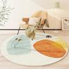 Modern Abstract Carpets for Living Room Minimalist Bedroom Decor Round Plush Rugs Chair Floor Mat Anti-slip Large Area Carpet