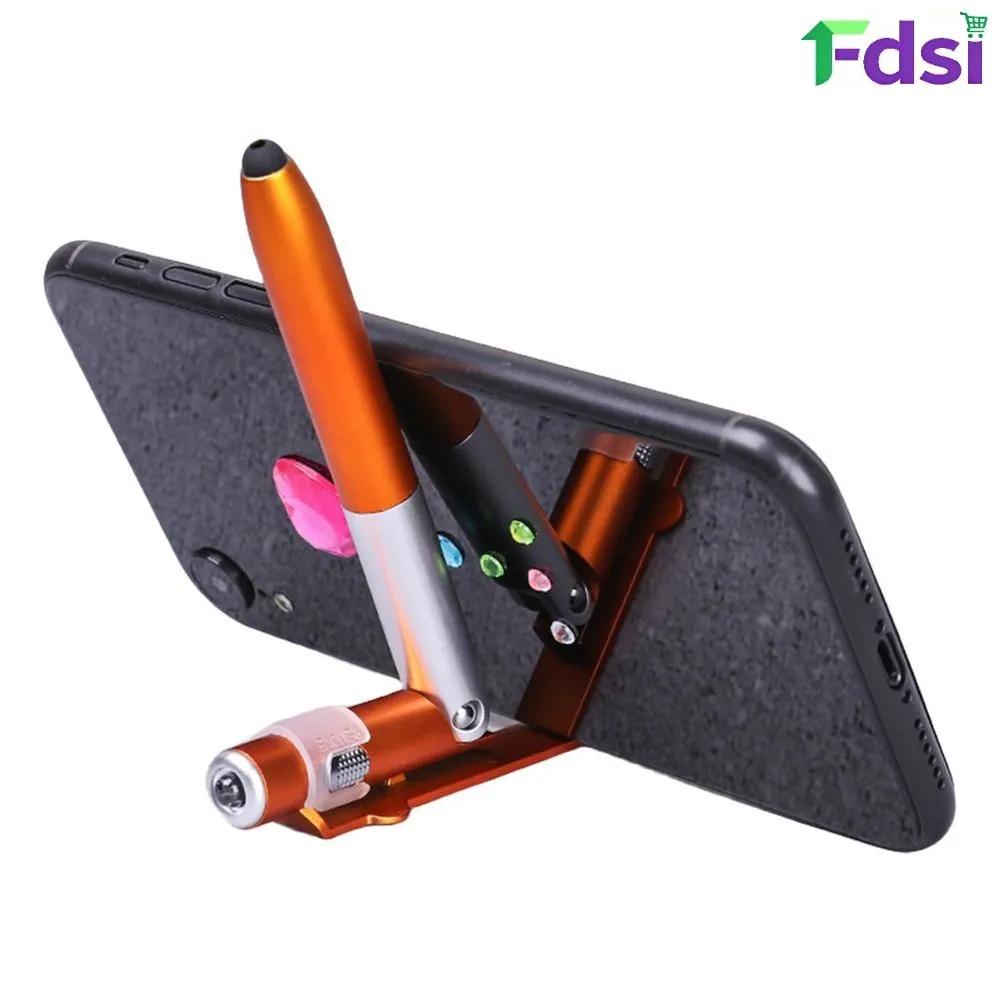 Toy Pen: Four-in-one Folding Pen With LED Light, Phone Stand, And Capacitive Ballpoint Pen 5ml