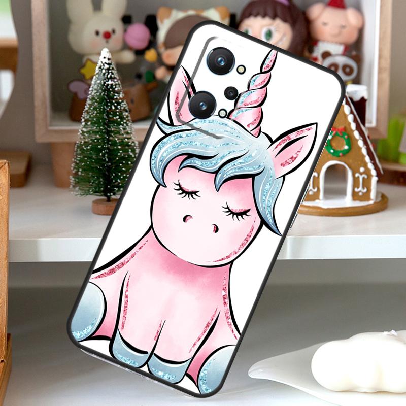 Cute Rainbow Unicorn For OPPO Realme C55 C35 C33 C31 C30 C25 C21Y C11 GT Neo 5 3T 2T Realme 10 9 11 Pro Plus Case