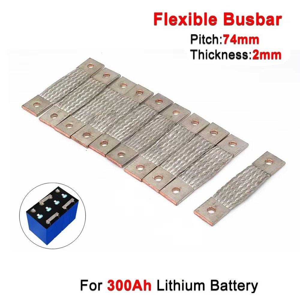 300Ah Battery Cells Connector 74mm Pitch Copper Connecter New Flexible Busbar